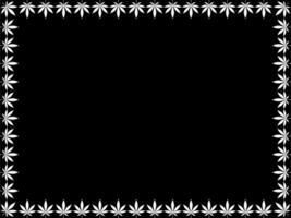 Frame Work Create from Cannabis also known as Marijuana Leaf Silhouette, can use for Decoration, Ornate, Background, Frame, Space for Text of Image, or Graphic Design. Vector Illustration