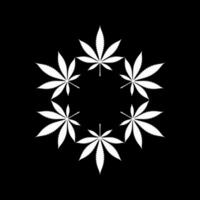 Cannabis Leaf Silhouette Composition, can use for Decoration, Ornate, Wallpaper, Cover, Art Illustration, Textile, Fabric, Fashion, or Graphic Design Element. Vector Illustration
