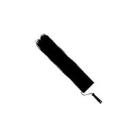 Paint Roller and Brush Stroke Silhouette, can use for template, lay out, background, art illustration,  advertisement space, or graphic design element. Vector Illustration