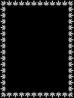 Frame Work Create from Cannabis also known as Marijuana Leaf Silhouette, can use for Decoration, Ornate, Background, Frame, Space for Text of Image, or Graphic Design. Vector Illustration