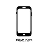 Minimal and abstract logo of phone icon mobile vector silhouette isolated