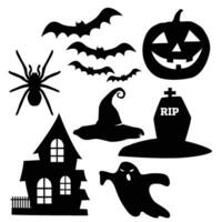 hallowen elements icon vector design