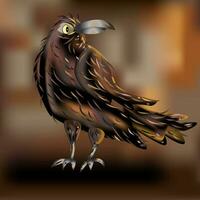 Black Raven Bird Vector