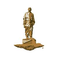 el estatua de sardar vallabh bhai patel en vector formar