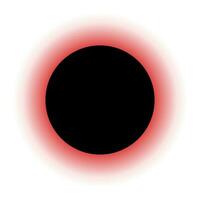 A big black dot with a red ring vector icon.