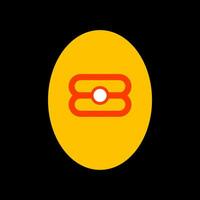 Shivlinga overlapped with turmeric vector icon.