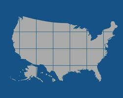 The USA map vector illustration with graph lines.