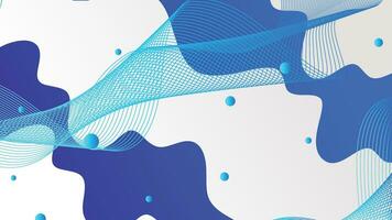 White and blue gradient dynamic fluid shapes abstract background vector