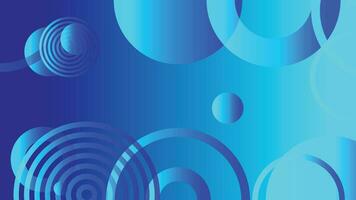 Blue abstract circle gradient modern graphic background vector