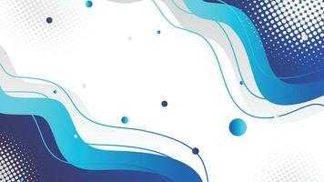 White and blue gradient dynamic fluid shapes abstract background vector