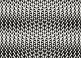 Horizontally And Vertically Repeatable Monochrome Seamless Japanese Vintage Pattern On A White Background. Vector Illustration.