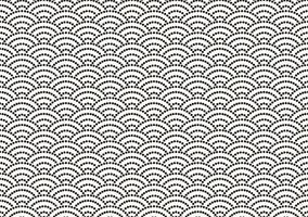 Horizontally And Vertically Repeatable Monochrome Seamless Japanese Vintage Pattern On A White Background. Vector Illustration.