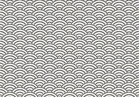 Horizontally And Vertically Repeatable Monochrome Seamless Japanese Vintage Pattern On A White Background. Vector Illustration.