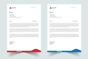 Modern business letterhead template vector