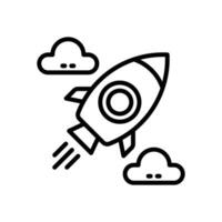 rocket line icon. vector icon for your website, mobile, presentation, and logo design.