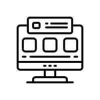 computer line icon. vector icon for your website, mobile, presentation, and logo design.