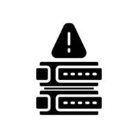 server danger glyph icon. vector icon for your website, mobile, presentation, and logo design.