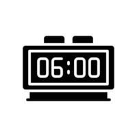 alarm clock glyph icon. vector icon for your website, mobile, presentation, and logo design.