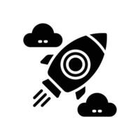 rocket glyph icon. vector icon for your website, mobile, presentation, and logo design.