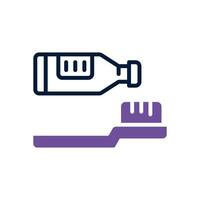 toothbrush dual tone icon. vector icon for your website, mobile, presentation, and logo design.