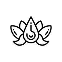 lotus flower line icon. vector icon for your website, mobile, presentation, and logo design.