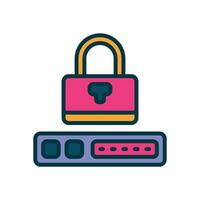 padlock filled color icon. vector icon for your website, mobile, presentation, and logo design.