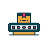 conveyor belt filled color icon. vector icon for your website, mobile, presentation, and logo design.