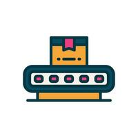 conveyor belt filled color icon. vector icon for your website, mobile, presentation, and logo design.