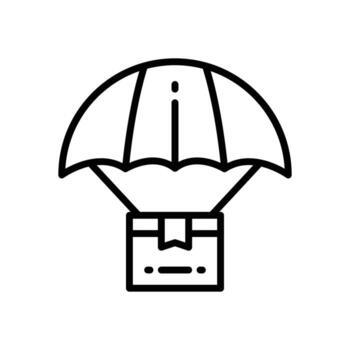 parachute line icon. vector icon for your website, mobile, presentation, and logo design.