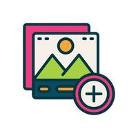 profile email filled color icon. vector icon for your website, mobile, presentation, and logo design.