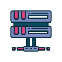 server filled color icon. vector icon for your website, mobile, presentation, and logo design.