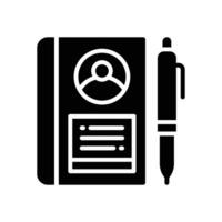 note book glyph icon. vector icon for your website, mobile, presentation, and logo design.