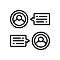 talking line icon. vector icon for your website, mobile, presentation, and logo design.