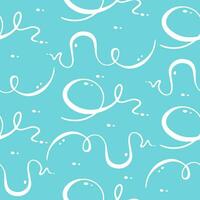 Vector pattern with clouds in doodle cartoon style.