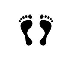 foot print vector silhouette black illustration