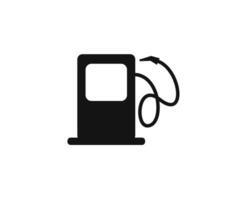 Fuel pump icon. Gas and electric station silhouette. Petrol station black symbol. Vector isolated on white