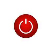 Turn power on turn power off flat vector icon for apps and websites