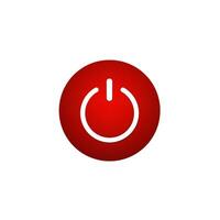 Turn power on turn power off flat vector icon for apps and websites