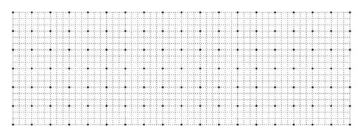 Geometric grid with squares and dots background. Measure blank white template with black lines for drafting and technical design with millimeter vector markings