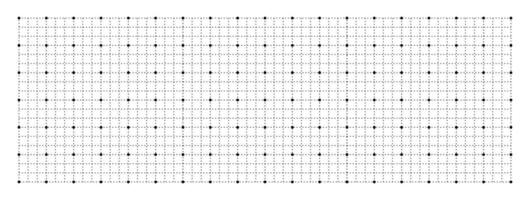 Geometric grid with squares and dots background. Measure blank white template with black lines for drafting and technical design with millimeter vector markings