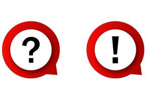 Question exclamation bubble icon. faq information vector sign