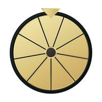 fortune wheel gold template with white empty segments vector realistic illustration