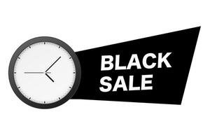 Purchase banner black sale. Promotional sale on black friday for advertising retail products and special vector message