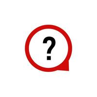 Question bubble icon. Ask survey vector sign