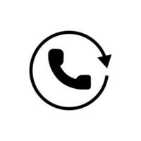 Callback icon cell phone call vector symbol