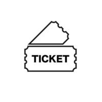 Torn off ticket icon. Coupon for going to cinema and concert with paid access to entertainment venue and marketing discount vector concept