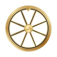 fortune wheel gold template with white empty segments vector realistic illustration