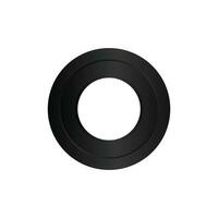 black ring frame. Metal black circle vector