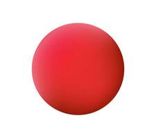 Red ball. Sphere button for decoration and presentation design with glossy gradient and symbolic vector circle