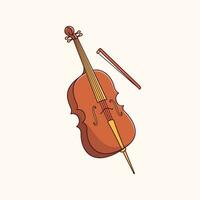 Cello musical instrument, Classical Music Instrument vector